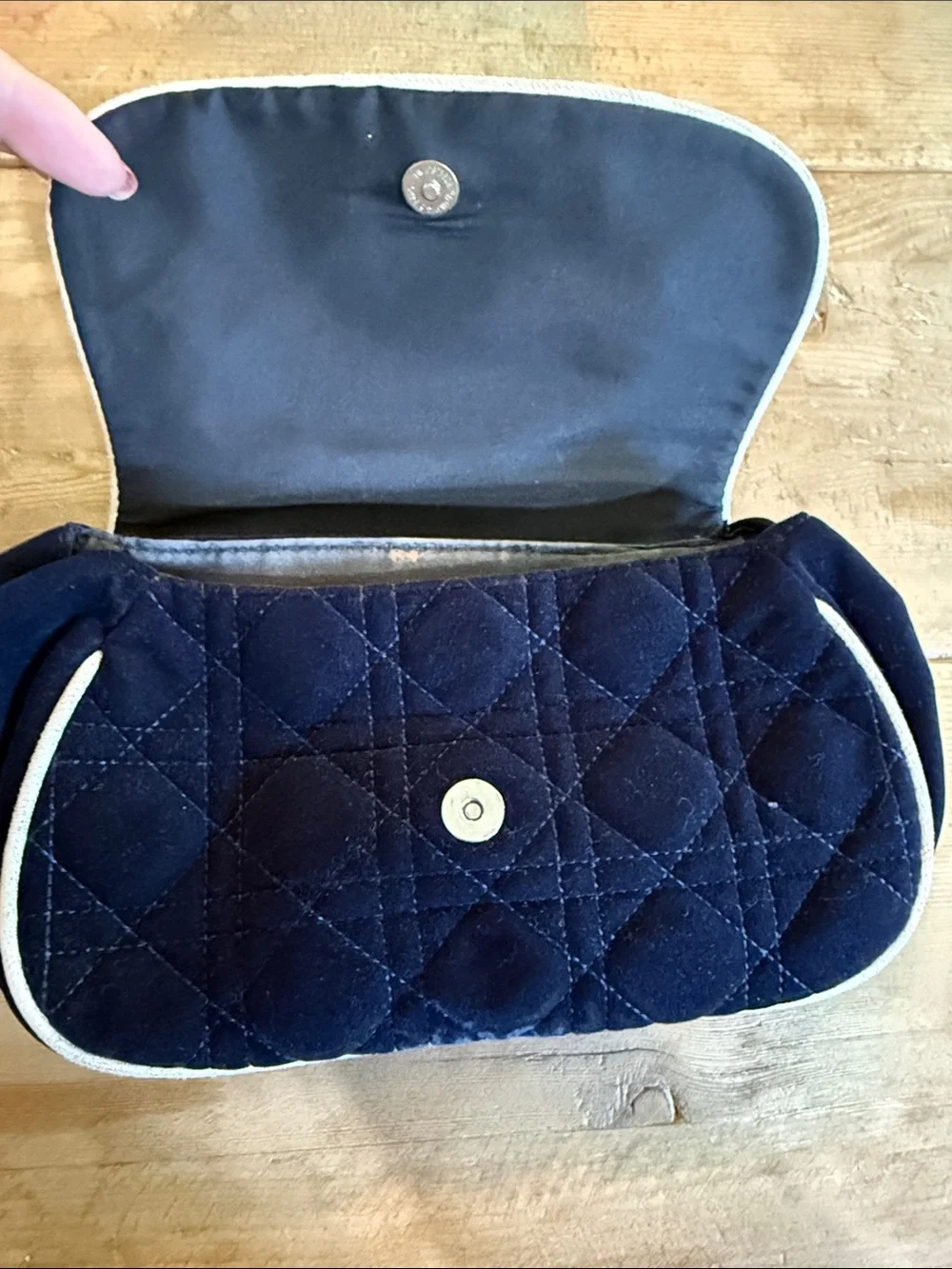 Dior Beauty Black Pouch with Cream Trim